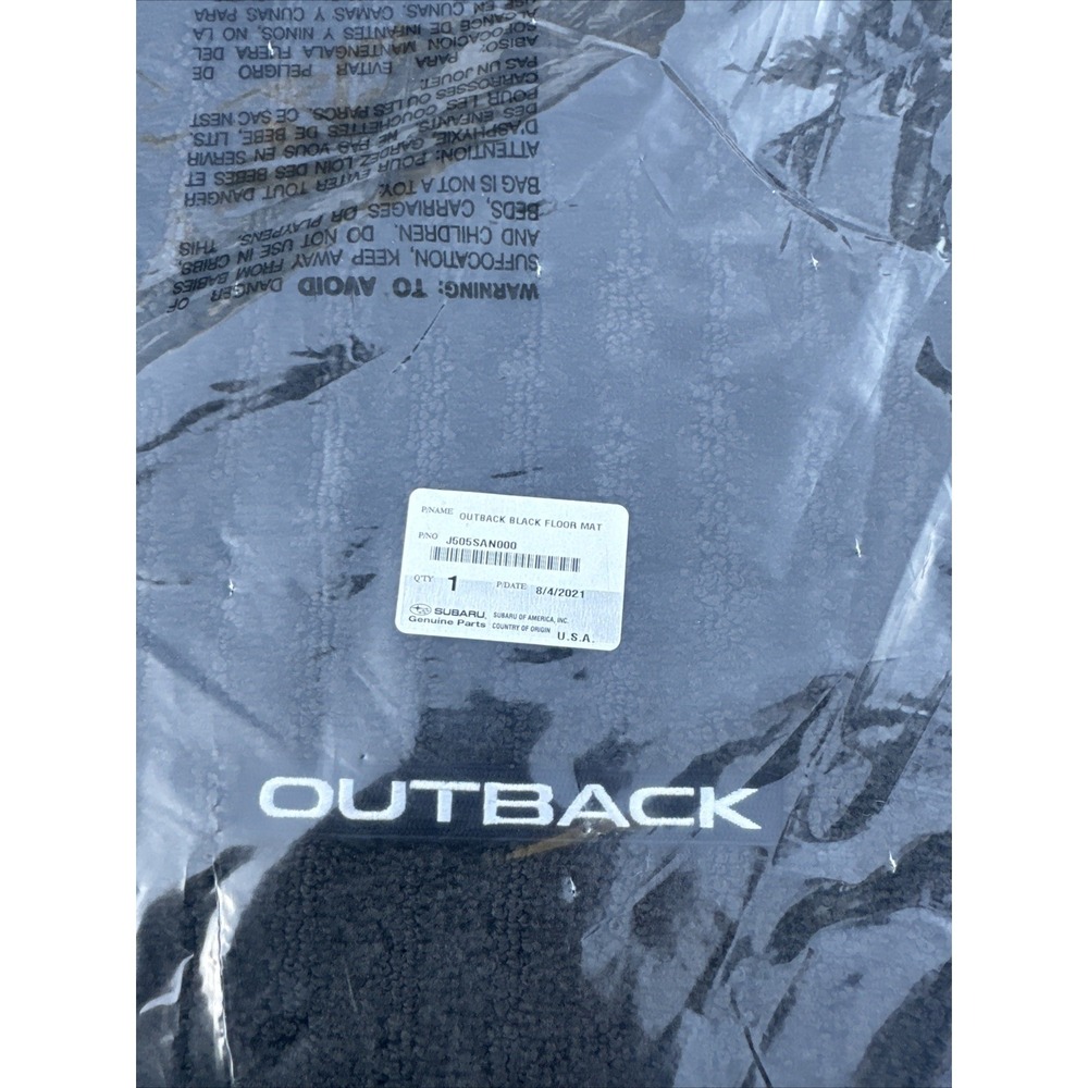 2020-2023 Genuine Subaru Outback Black Floor Mat Set J505SAN000